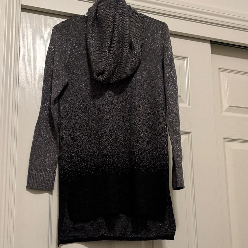 Sparkly Gray and Black Sweater